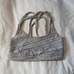 lululemon athletica Gray Striped Bra